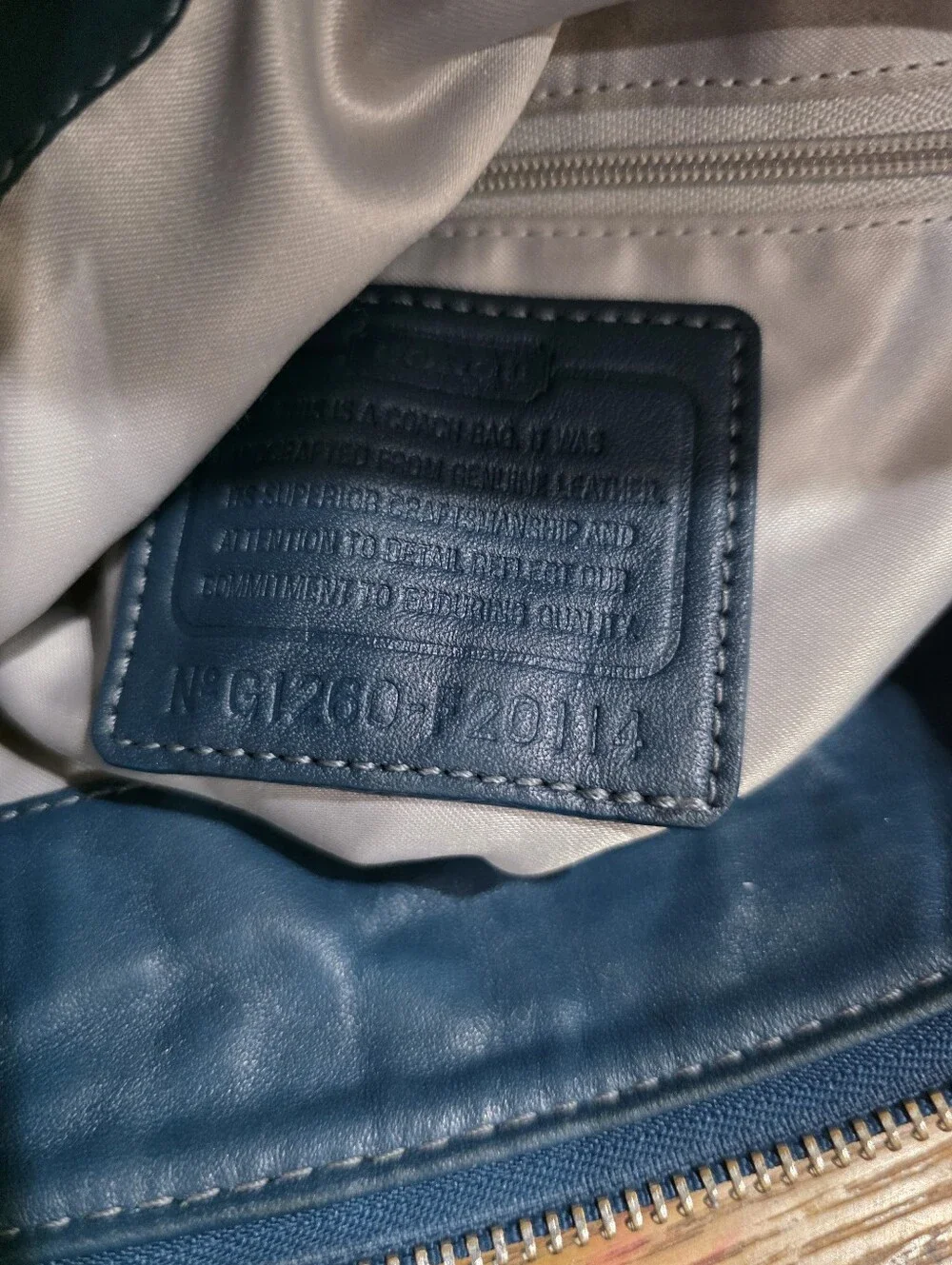 Coach Blue Navy Leather Shoulder Bag